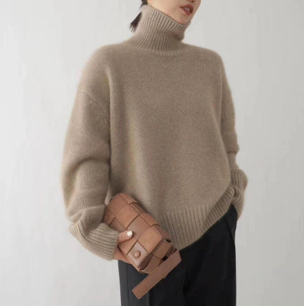Isabella – Jersey de Cuello Alto de Cachemira