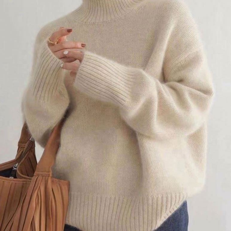 Isabella – Jersey de Cuello Alto de Cachemira