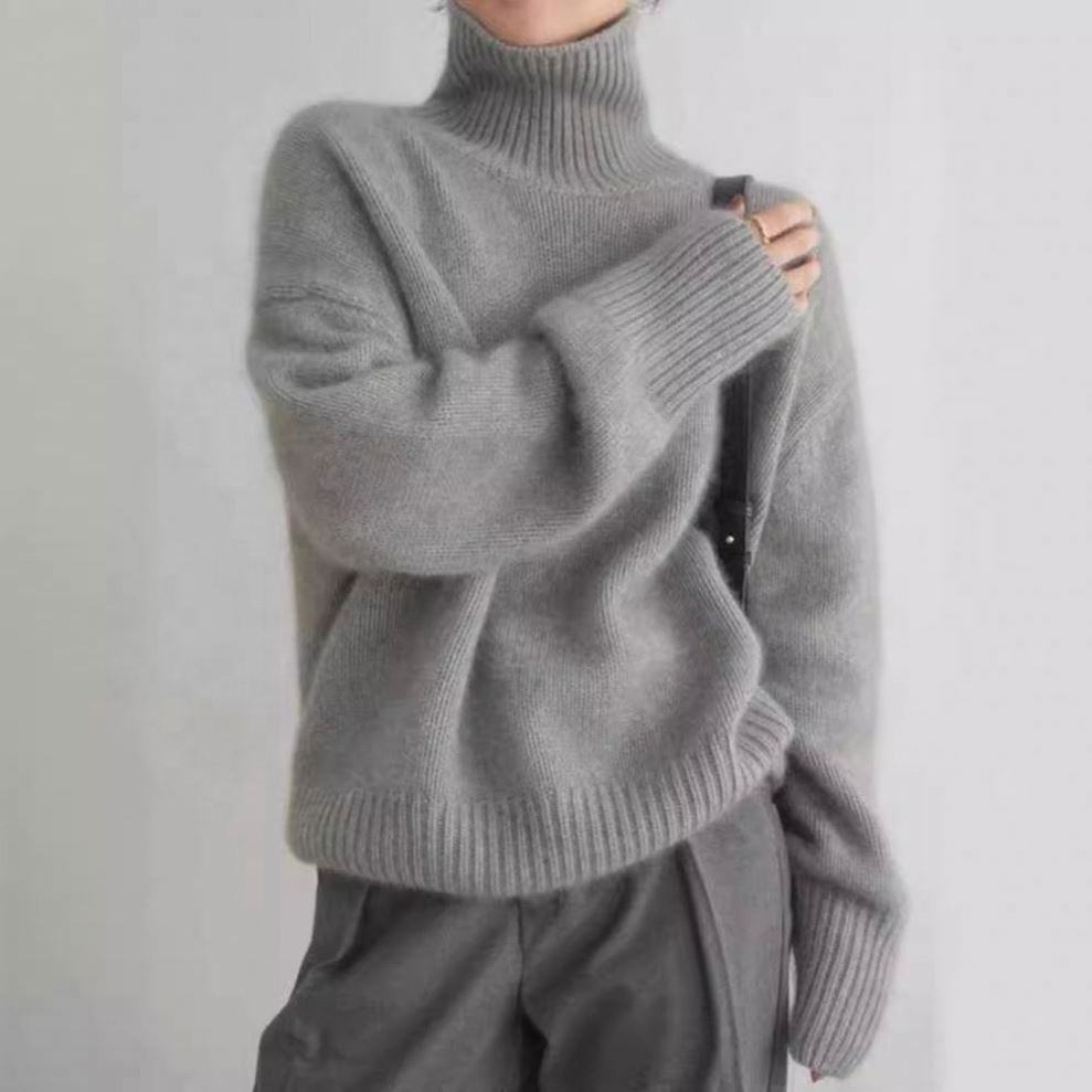 Isabella – Jersey de Cuello Alto de Cachemira