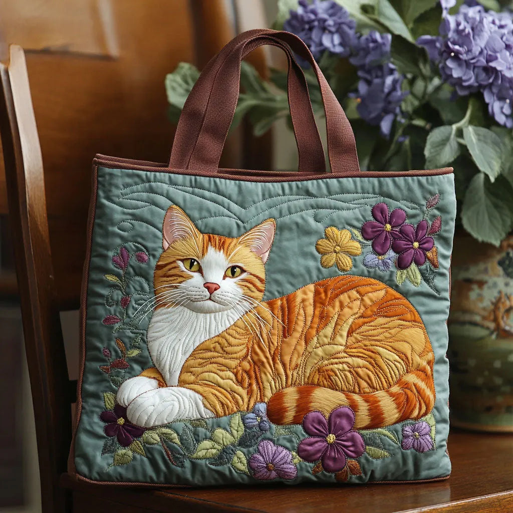 Bolso artesanal de gato pelirrojo