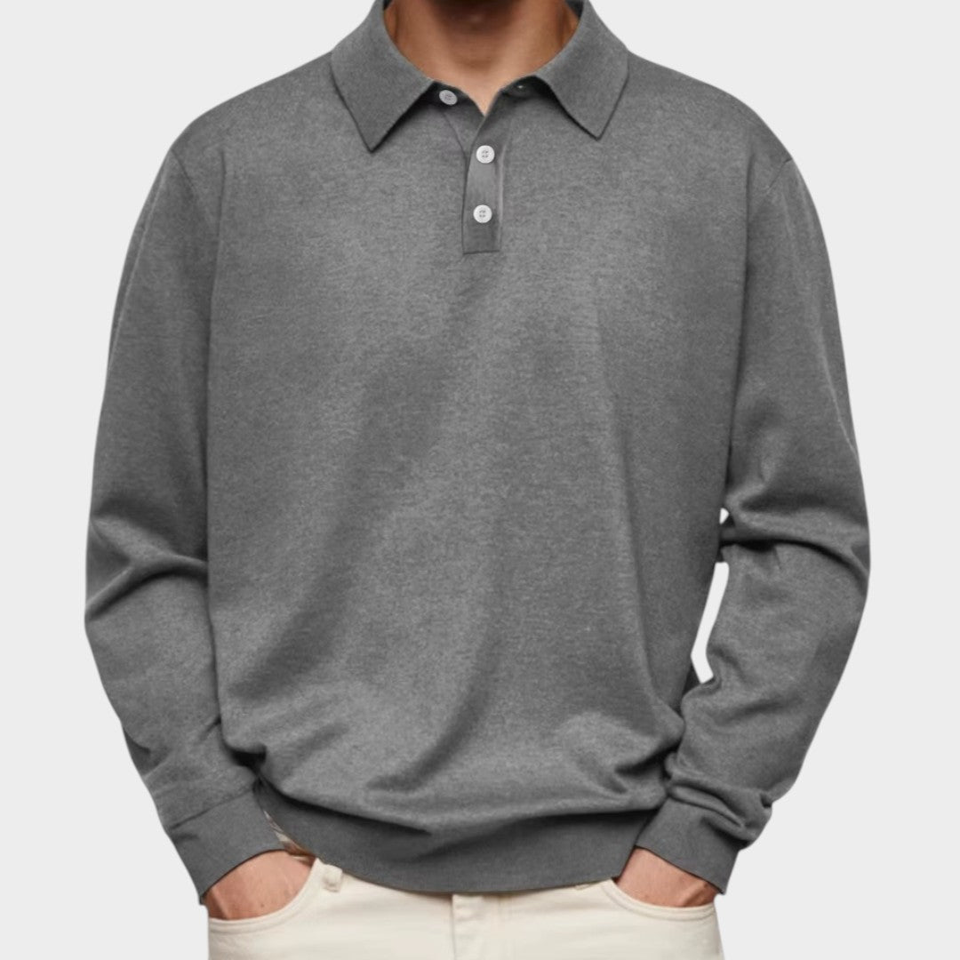 Aiden™ | Elegante Polo de Manga Largo para un Estilo Confortable