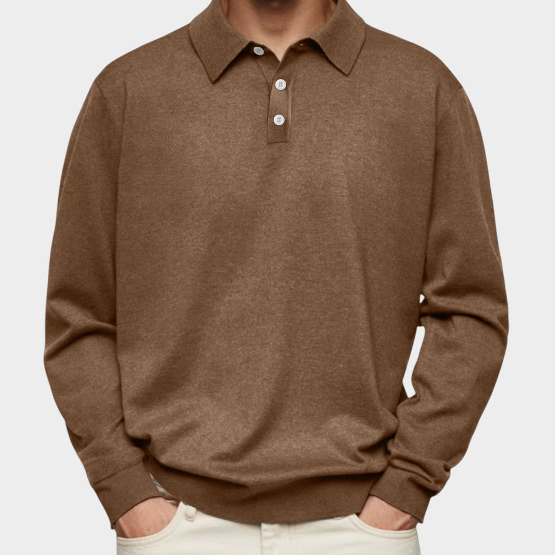 Aiden™ | Elegante Polo de Manga Largo para un Estilo Confortable
