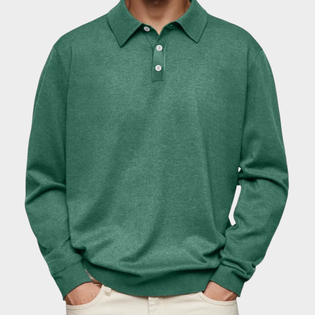 Aiden™ | Elegante Polo de Manga Largo para un Estilo Confortable