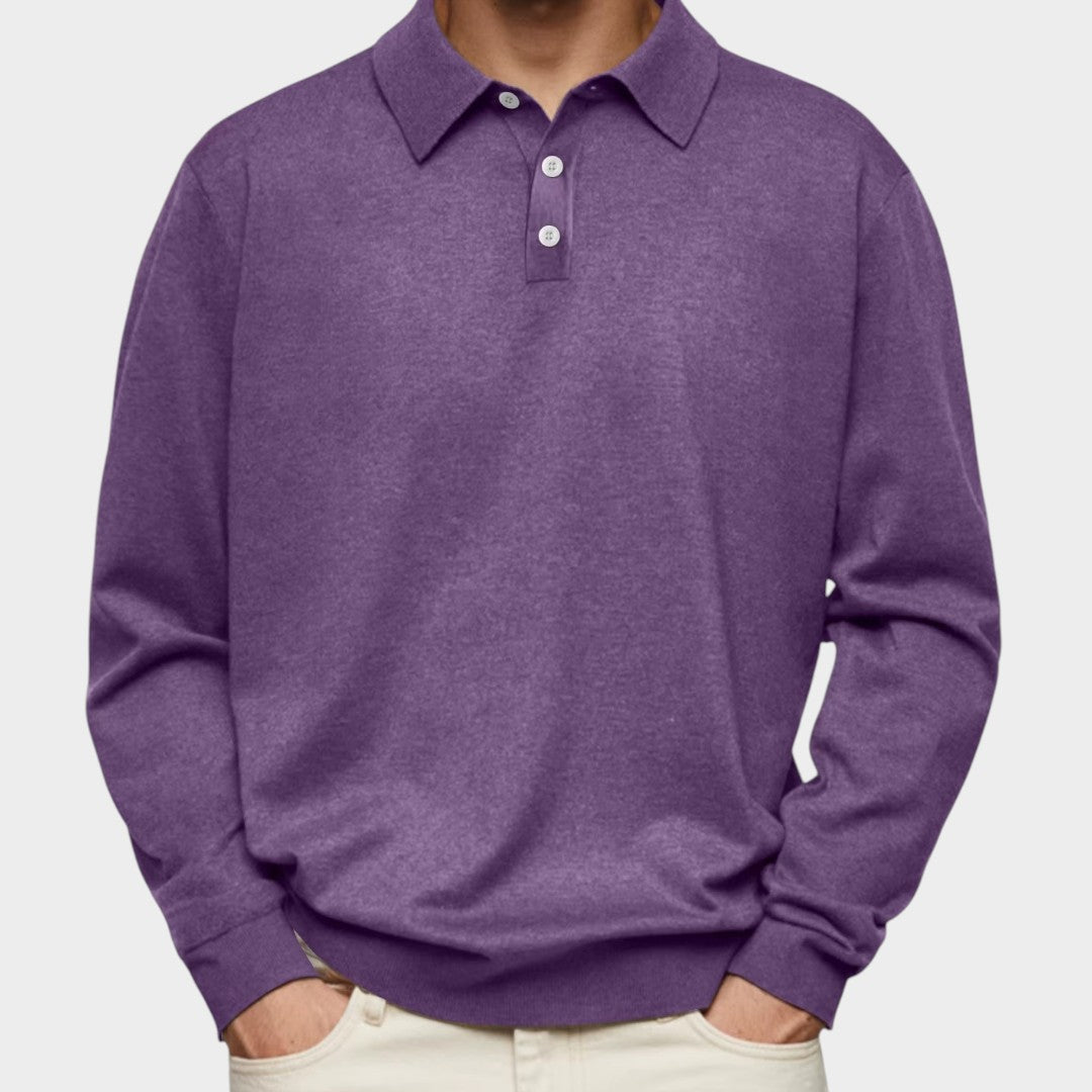 Aiden™ | Elegante Polo de Manga Largo para un Estilo Confortable